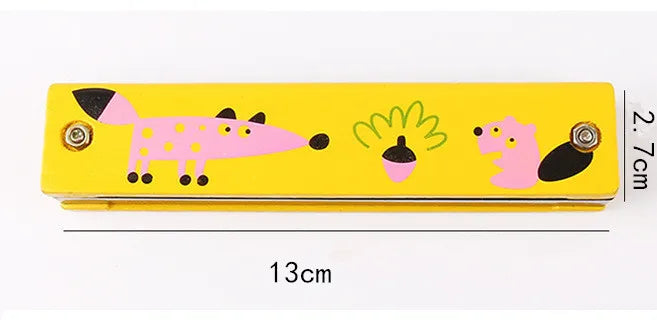 16 Holes Cute Harmonica Musical Instrument Educational Toys Cartoon Pattern Child Wind Instrument Children Gift Kids Montessori