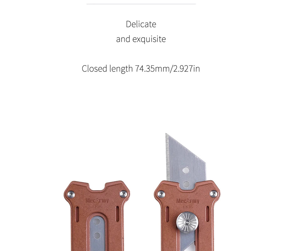 MecArmy EK16 Copper Lightweight Eco-friendly Multifunctional Pocket Utility Knife Hexagon Screwdriver Wrench Outdoor 1 Year