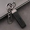 YFL Double Ring Retro Wind Business Key Holder CKL-2510273 Fashion Keychain Remote Control Leather Buckle High-grade Hanging