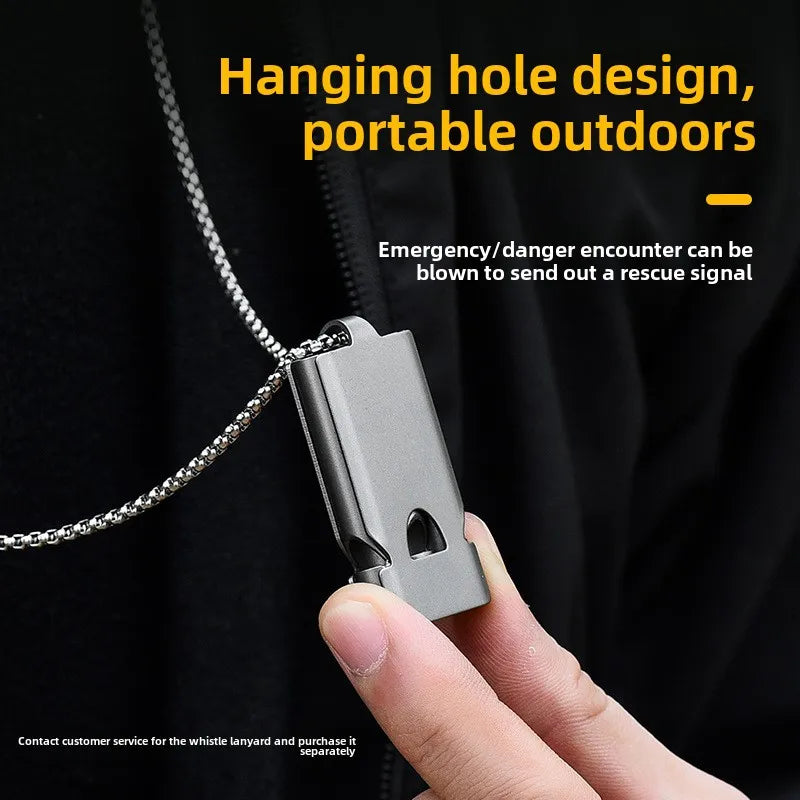 Factory Stock Titanium Alloy Three-Tube Double for Acme Whistle for EDC Tools Portable Outdoor Camping & Survival