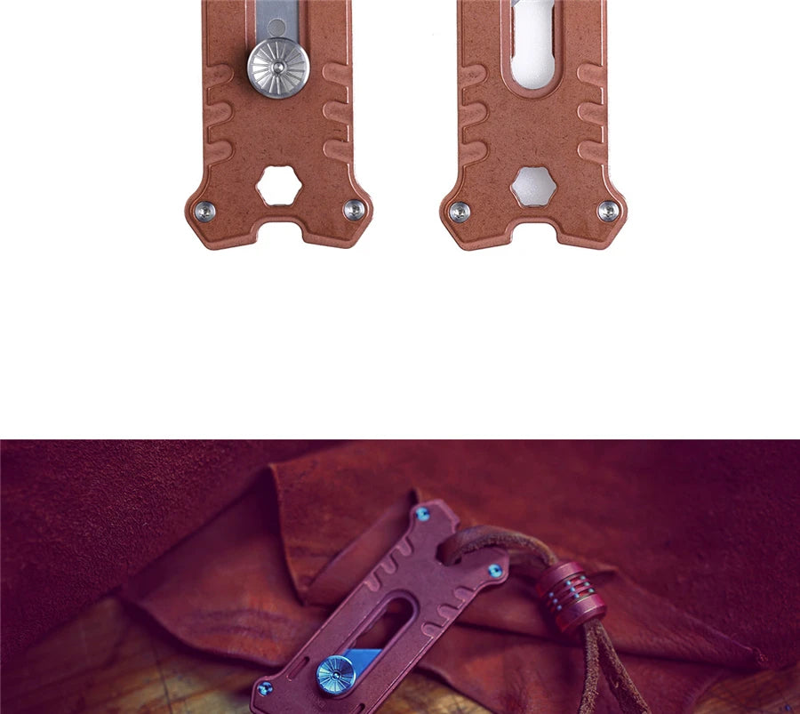 MecArmy EK16 Copper Lightweight Eco-friendly Multifunctional Pocket Utility Knife Hexagon Screwdriver Wrench Outdoor 1 Year