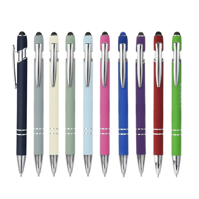 Cheap Metal Touch Ballpoint Pen Multi-colored Silk Screen Logo Printing for School Education Welcome Gifts