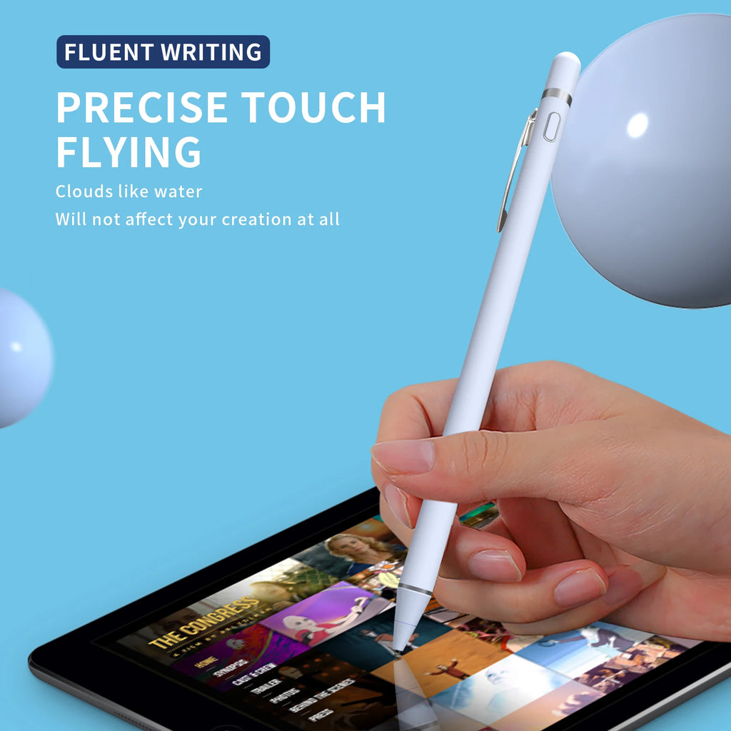 Universal 2-in-1 Metal Stylus Pen with Replaceable Nib for Android & for Mobile Phones and Tablets