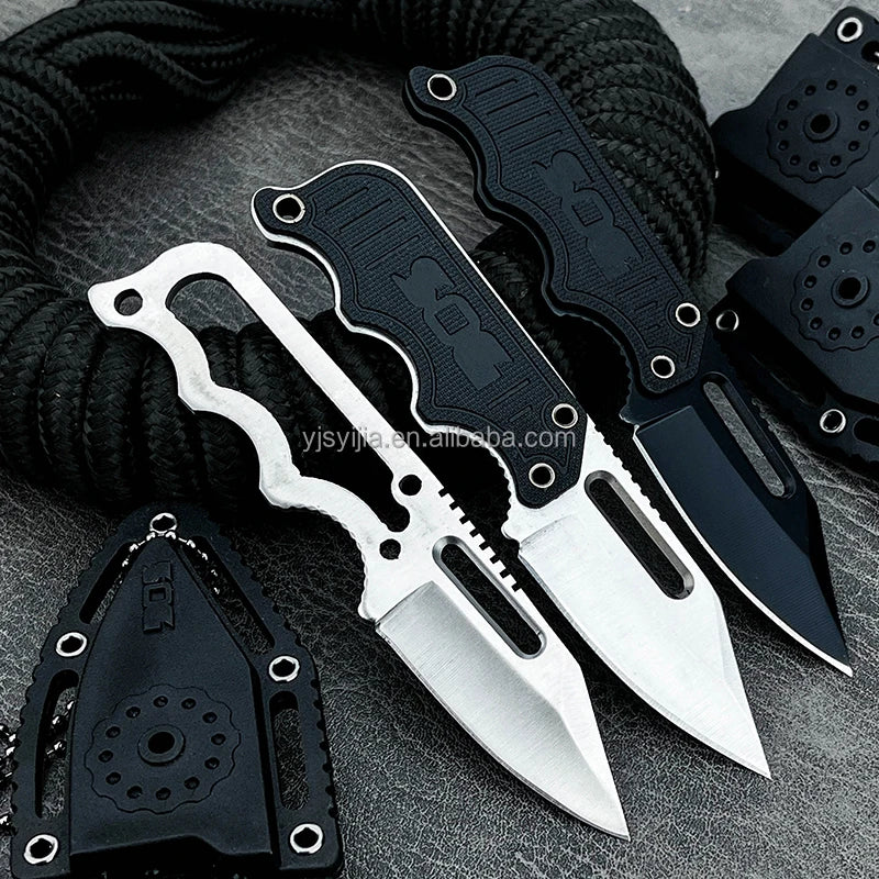 Mini Industrial Grade Survival Pocket Knife Camping Hunting EDC OEM Customizable Fixed Outdoor DIY Accessories 5Cr15MoV Nylon