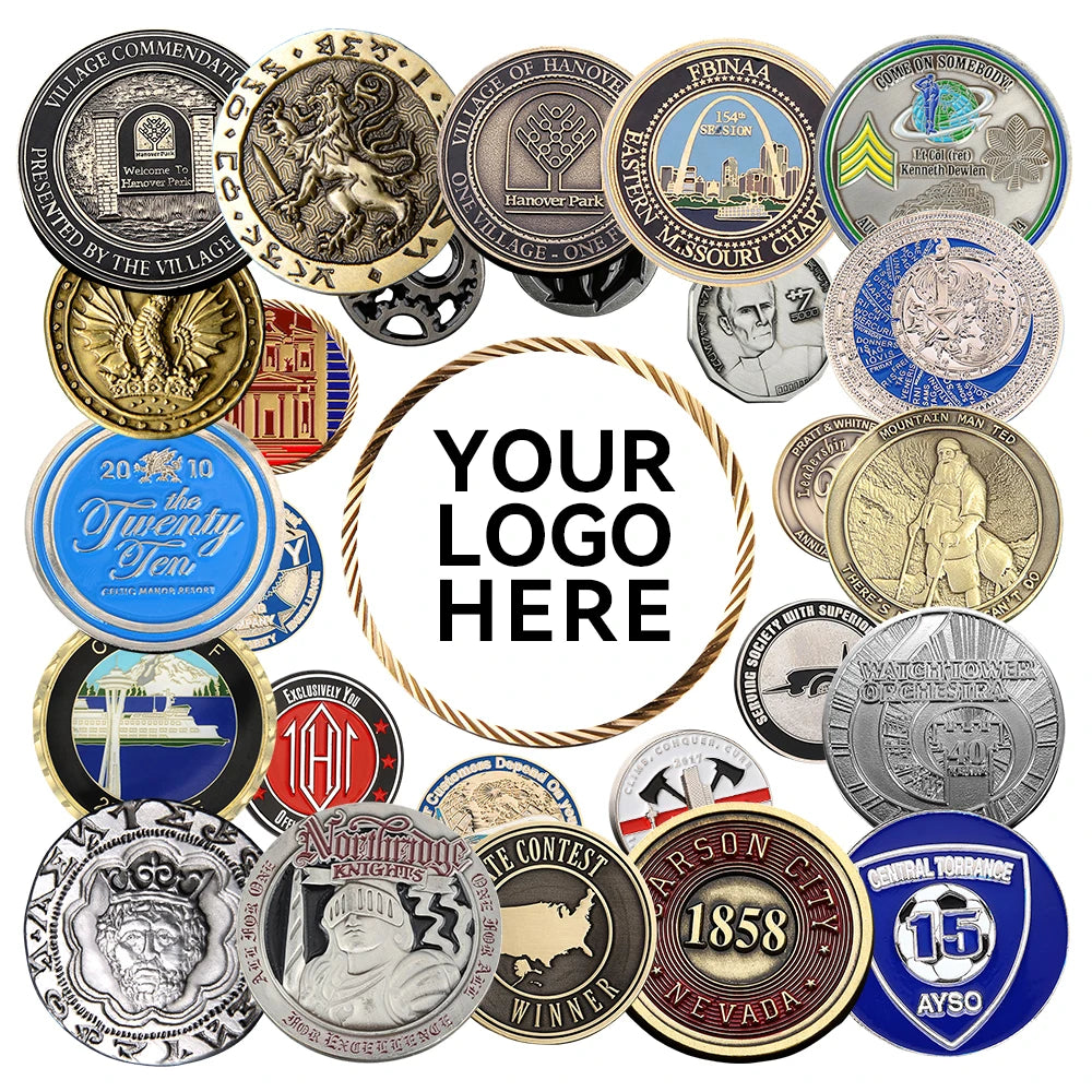 Customizable Vintage Commemorative Coin Craft Souvenir Coin Die Casting Metal Craft Double Sided Challenge Coin