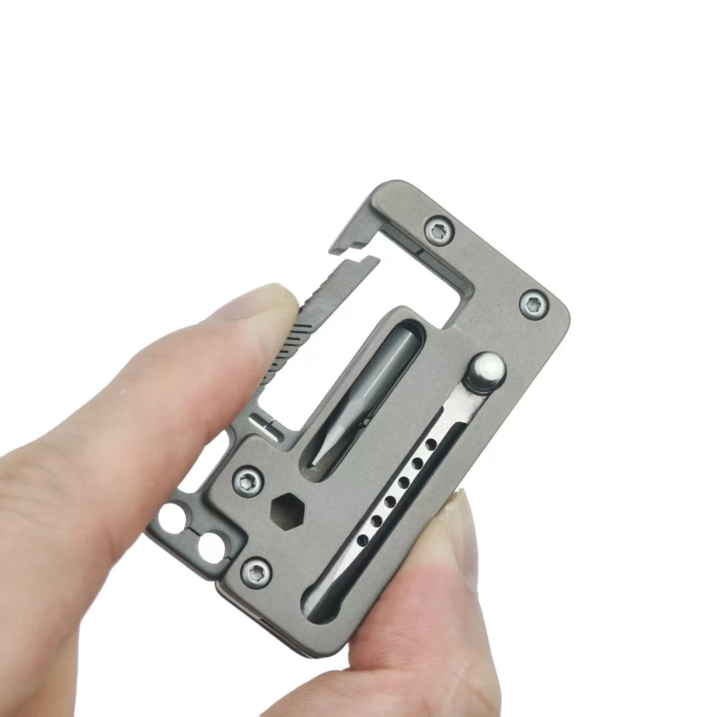 Portable Mini Pocket Knife Titanium Alloy Folding Utility Knife with Keychain for Outdoor Activities and Everyday Carry