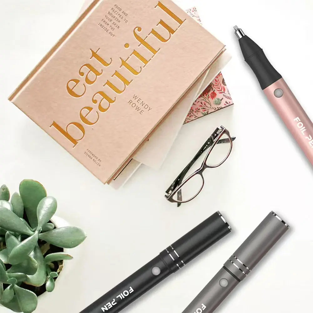 Heating Hot Bronzing Stamping Pen Kits USB Wireless Foil Transfer Pen with Printing Tips 0.8mm/1.5mm/2.5mm/3.0mm for DIY Drawing