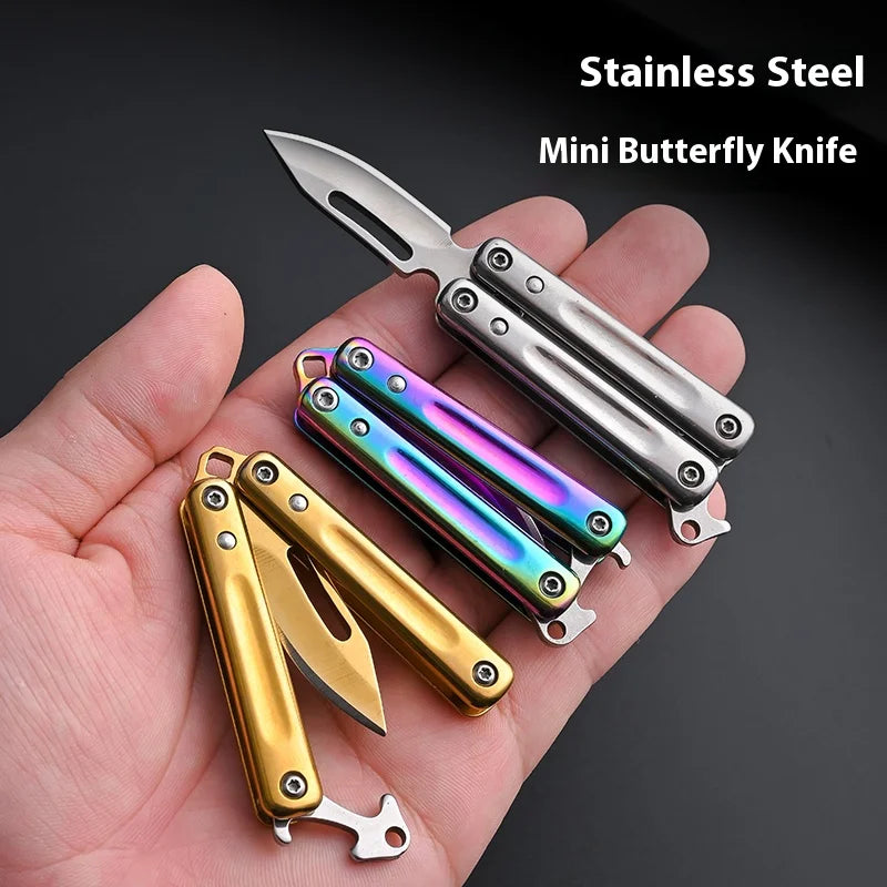 YATONG Factory Direct Customized OEM Tactical Cutting Stainless Steel Folding Straight Back Straight Edge DIY Knife Stainless