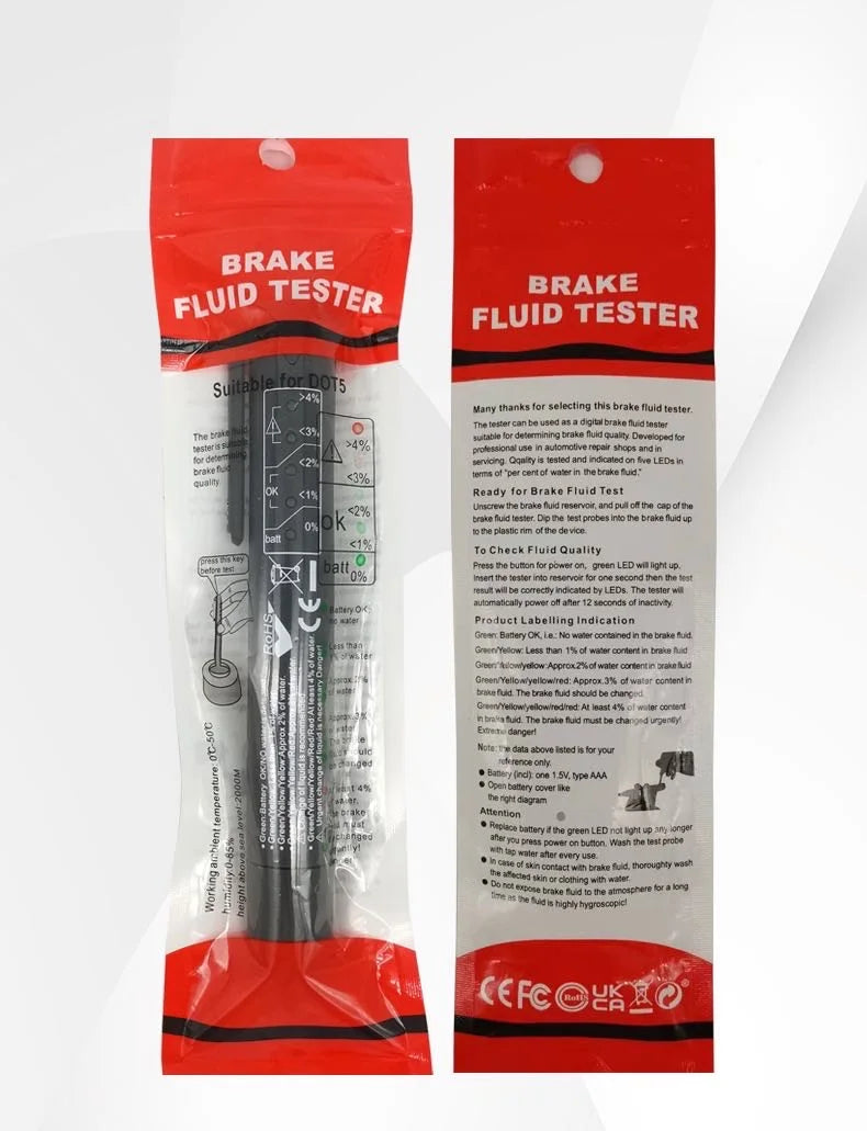 Brake Fluid Liquid Tester Pen With 5 LED Brake Fluid Tester Vehicle Diagnostic Tool for DOT3