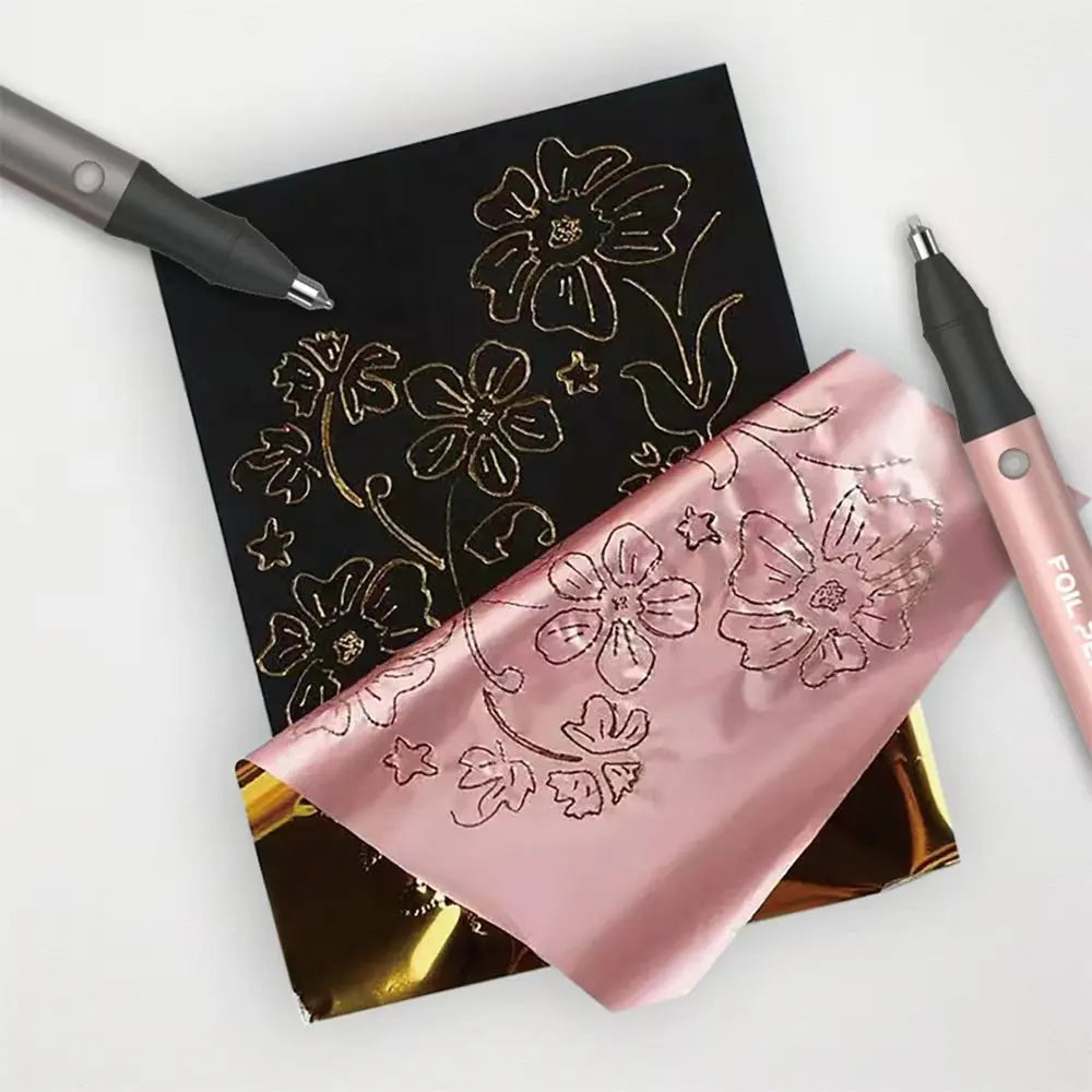 Heating Hot Bronzing Stamping Pen Kits USB Wireless Foil Transfer Pen with Printing Tips 0.8mm/1.5mm/2.5mm/3.0mm for DIY Drawing