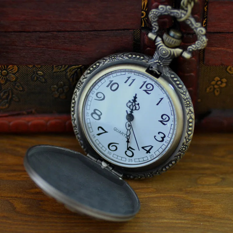 8033Large vintage eagle bullet pocket watch hollow retro eagle bullet pocket watch
