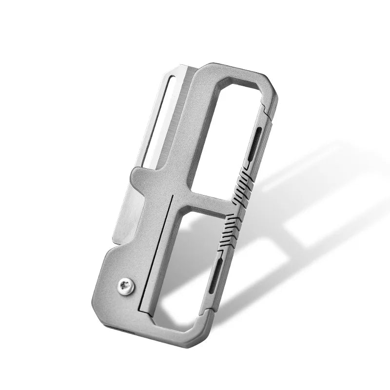 Titanium Alloy Self-Defense Keychain PioneerEDC Portable Multi-Function Tour Survival Tool Lightweight IP67 Waterproof All