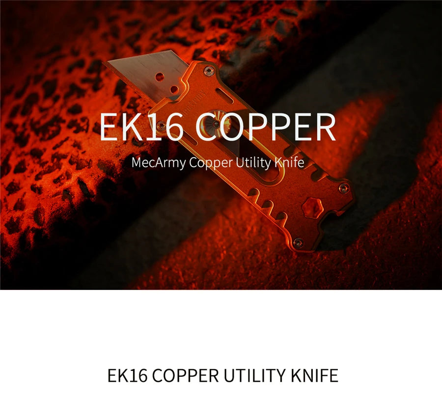 MecArmy EK16 Copper Lightweight Eco-friendly Multifunctional Pocket Utility Knife Hexagon Screwdriver Wrench Outdoor 1 Year