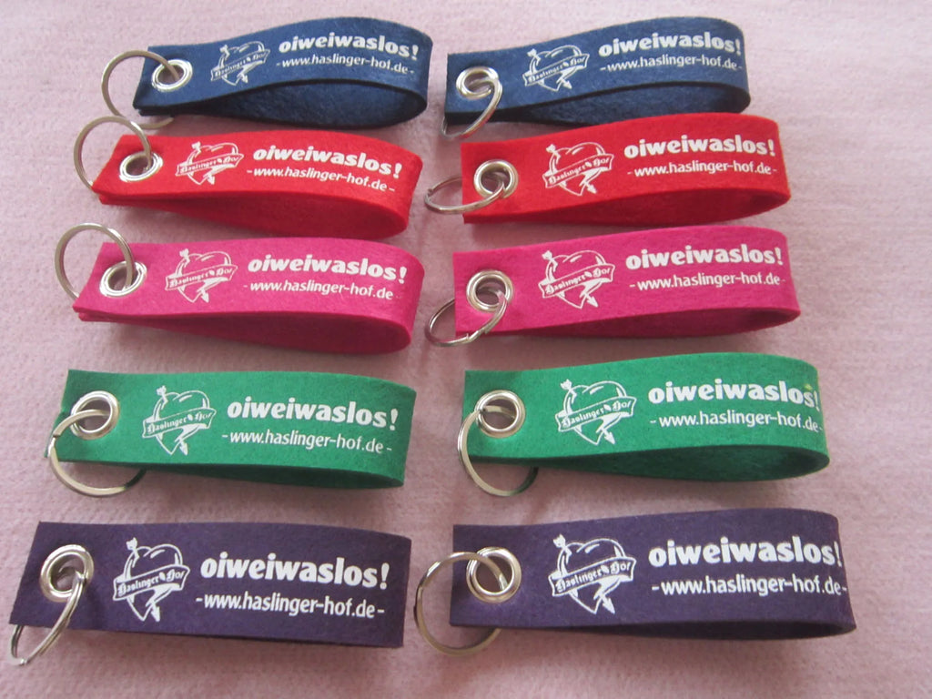 Cheap Cute Custom logo Keyring  Keychain  Key Tag Polyester /wool Felt Keychain