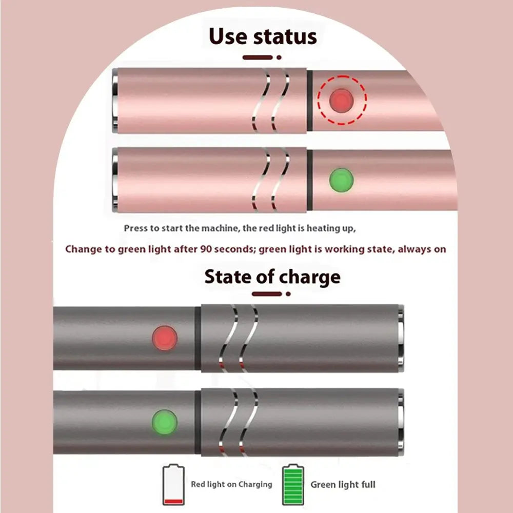 Heating Hot Bronzing Stamping Pen Kits USB Wireless Foil Transfer Pen with Printing Tips 0.8mm/1.5mm/2.5mm/3.0mm for DIY Drawing