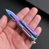 YATONG Factory Direct Customized OEM Tactical Cutting Stainless Steel Folding Straight Back Straight Edge DIY Knife Stainless