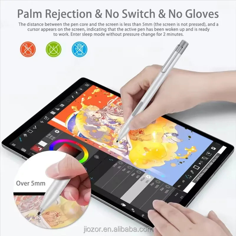 Aluminium Stylus Pens for PavilionX360 Convertible 14 Active Stylus Electronic Pen for ENVYX360 SpectreX360 Pencil Drawing