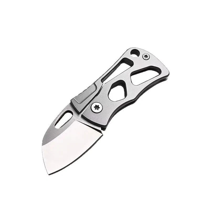 D2 steel mini folding outdoor tool self-defense portable keychain opening boxes unpacking parcels knife