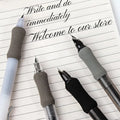 New Metal Clip Press Pen, Teacher'S Signature Pen,   Daily Writing Pen for Students, Clip Cloud Grip Soft Case