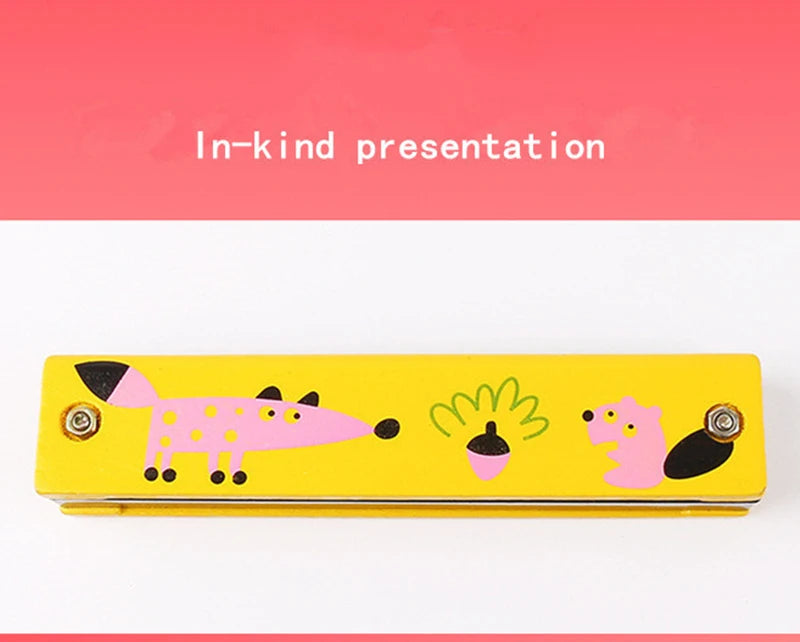 16 Holes Cute Harmonica Musical Instrument Educational Toys Cartoon Pattern Child Wind Instrument Children Gift Kids Montessori