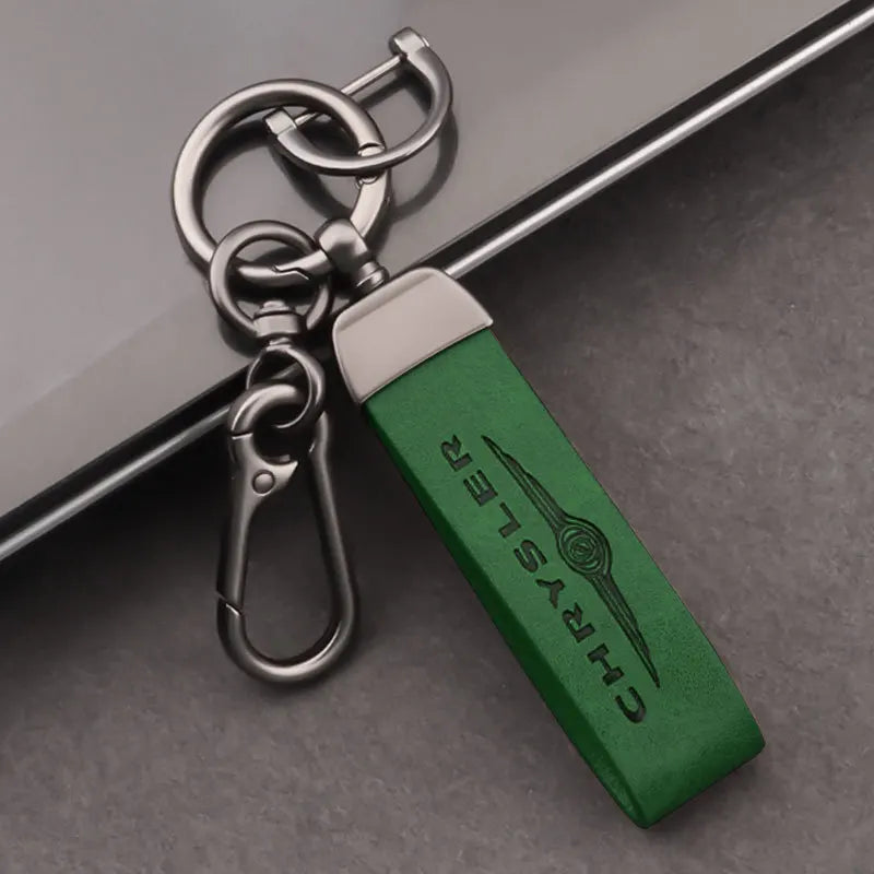 YFL Double Ring Retro Wind Business Key Holder CKL-2510273 Fashion Keychain Remote Control Leather Buckle High-grade Hanging