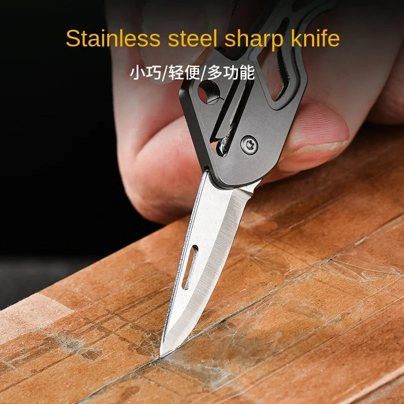 Titanium Alloy Self-Defense Keychain PioneerEDC Portable Multi-Function Tour Survival Tool Lightweight IP67 Waterproof All