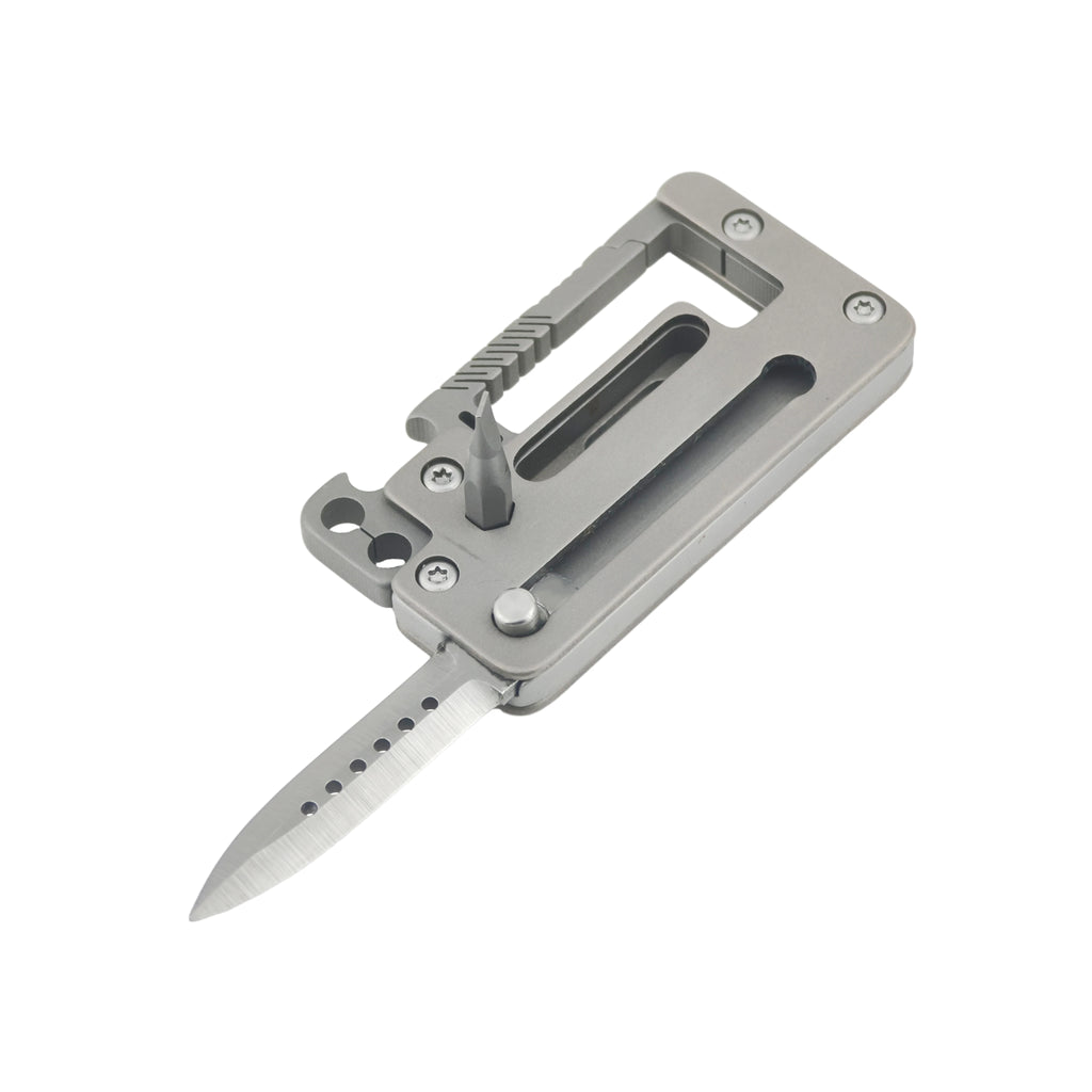 Portable Mini Pocket Knife Titanium Alloy Folding Utility Knife with Keychain for Outdoor Activities and Everyday Carry