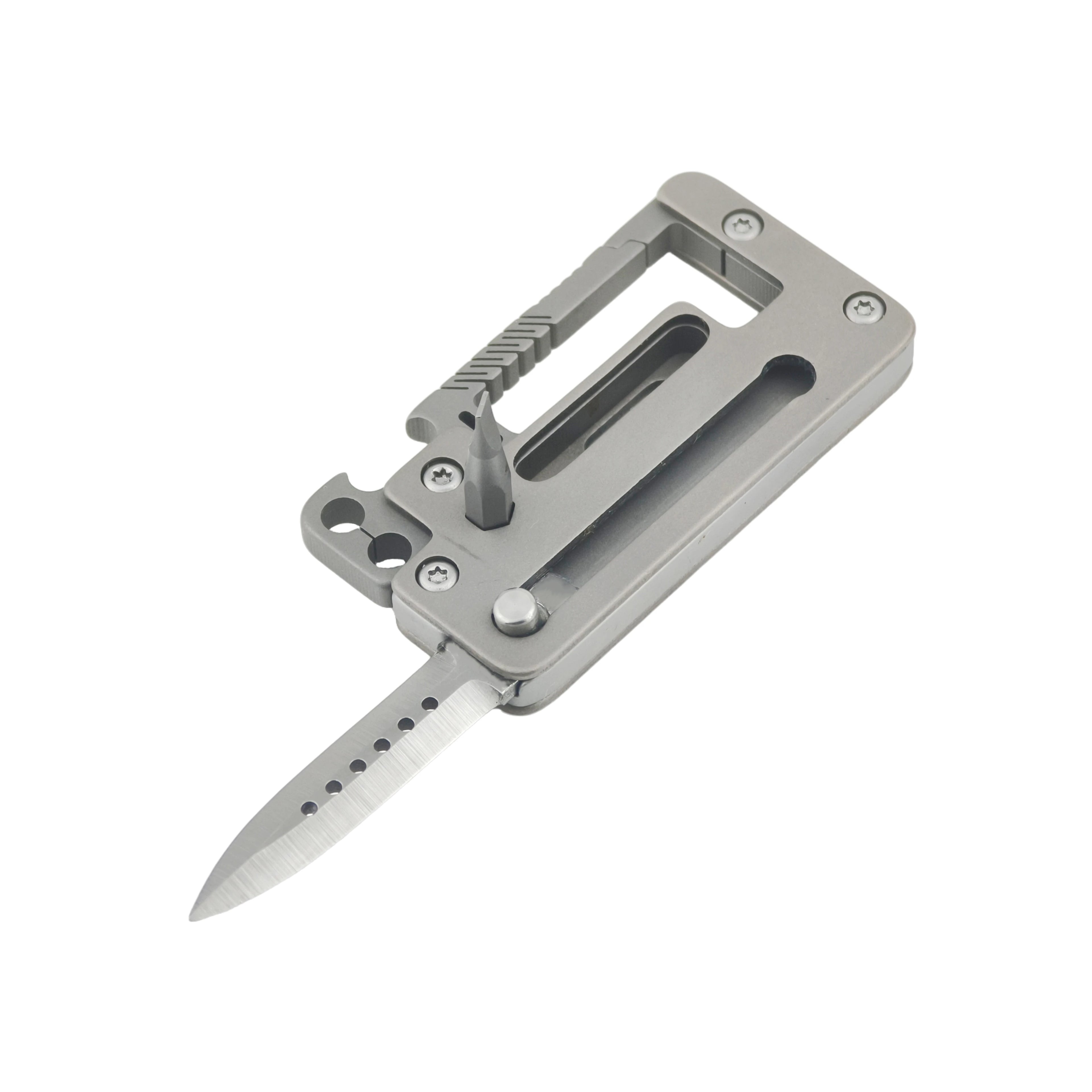 Portable Mini Pocket Knife Titanium Alloy Folding Utility Knife with Keychain for Outdoor Activities and Everyday Carry