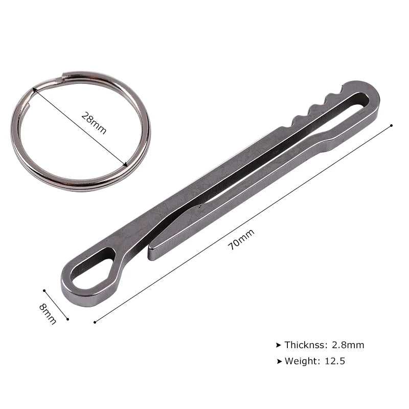 Pocket Key Dangler Key Ring Chain Money Waist Belt Clip Organizer Hanging Snap Buckle Carabiner Quick Draw Hook MOLLE Backpack