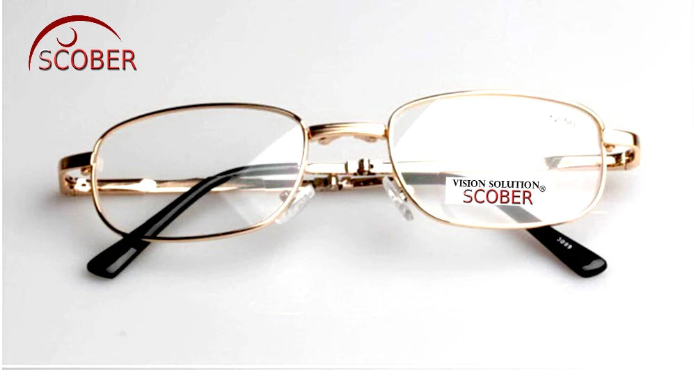 Bifocal Progressive Multifocal Folding Golden Alloy Frame Men Women Reading Glasses +1 +1.5 +2 +2.5 +3 +3.5 +4