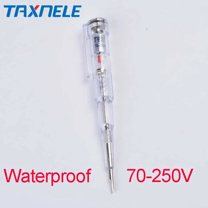 Waterproof Induced Electric Tester Pen Screwdriver Probe light Voltage Tester Detector AC/DC 70-250V Test Pen Pencil
