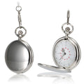Pocket Watch 1 Pcs Men Women Quartz Pocket Watch Roman Numerals Dial Silver Case with Chain