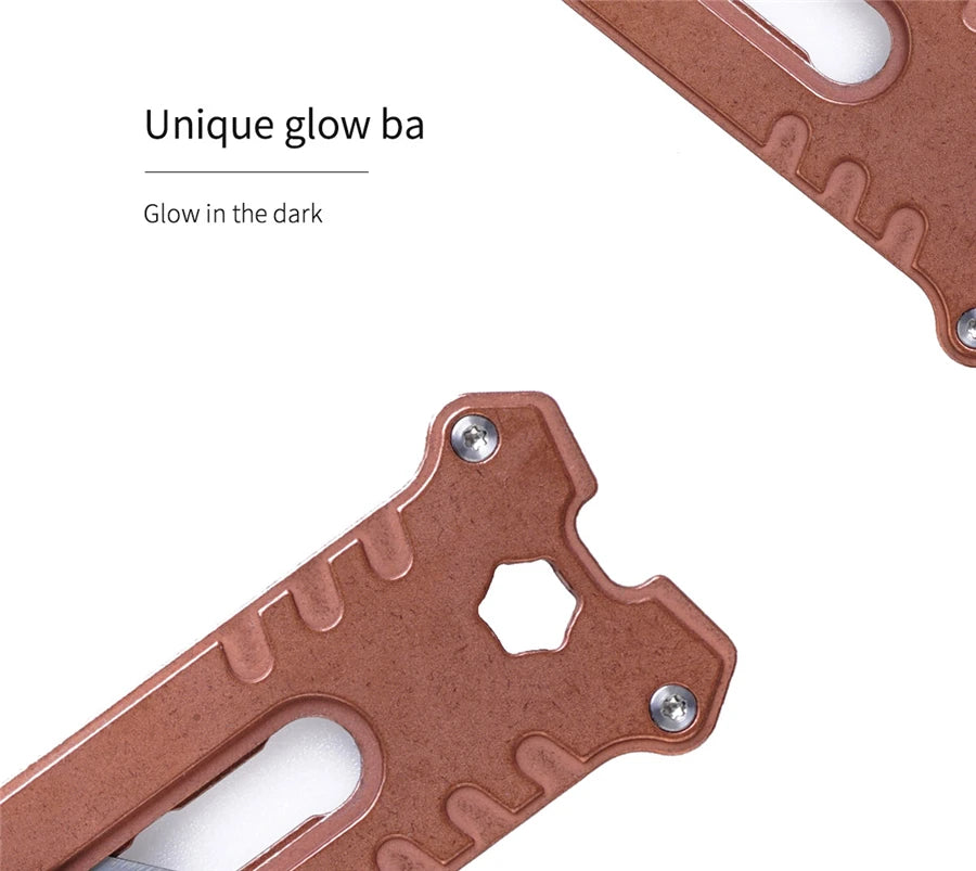 MecArmy EK16 Copper Lightweight Eco-friendly Multifunctional Pocket Utility Knife Hexagon Screwdriver Wrench Outdoor 1 Year