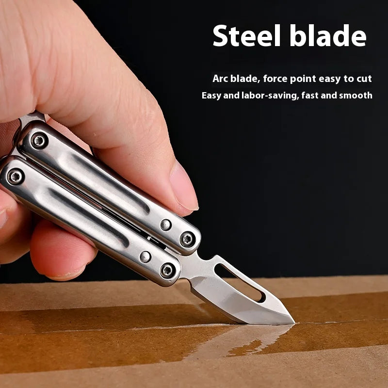 YATONG Factory Direct Customized OEM Tactical Cutting Stainless Steel Folding Straight Back Straight Edge DIY Knife Stainless