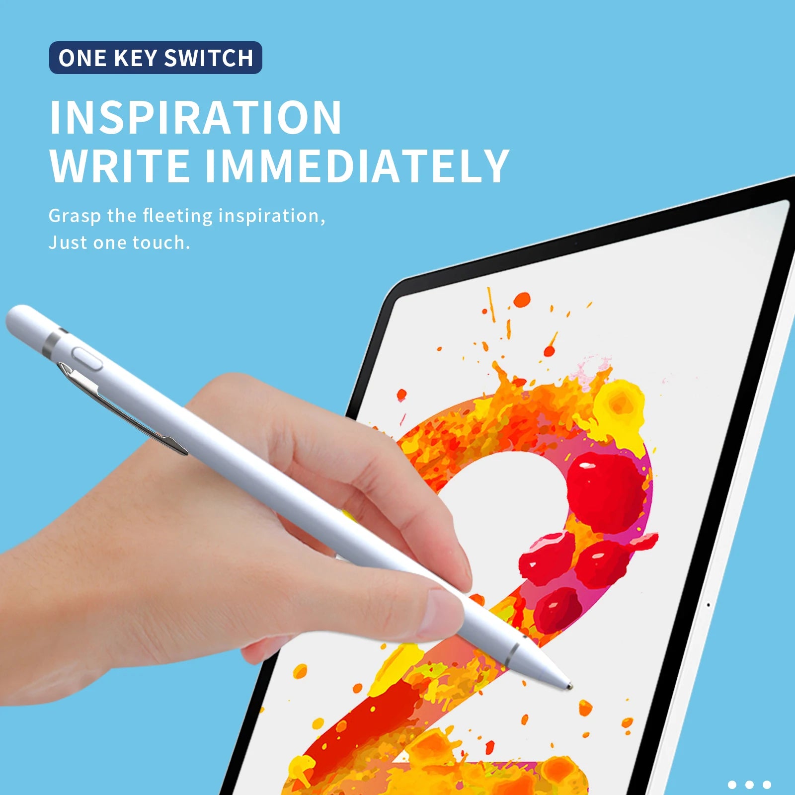 Universal 2-in-1 Metal Stylus Pen with Replaceable Nib for Android & for Mobile Phones and Tablets