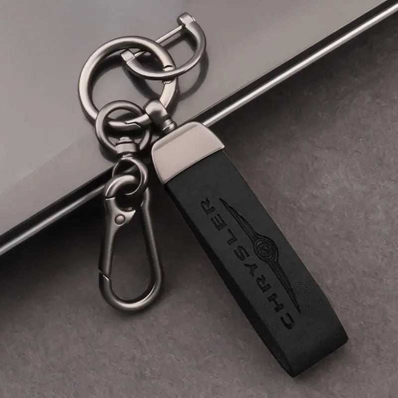 YFL Double Ring Retro Wind Business Key Holder CKL-2510273 Fashion Keychain Remote Control Leather Buckle High-grade Hanging