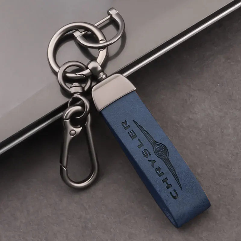 YFL Double Ring Retro Wind Business Key Holder CKL-2510273 Fashion Keychain Remote Control Leather Buckle High-grade Hanging