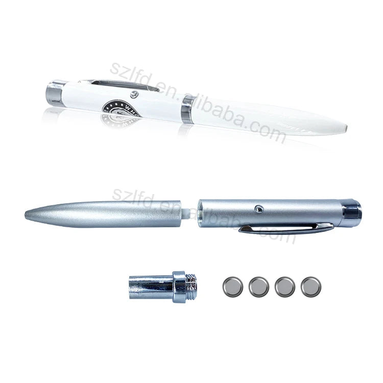 Customized Logo Projector LED Light Torch Pen Multi-Function Flashlight Ballpen Metal Portable for Advertising & Promotions