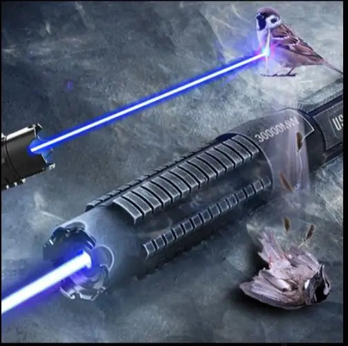 Laser Light Pointers 450nm blue 445nm 100000m Focusable Laser Burn Match Hunting Accessories Cat Toy Lazer Torch（No battery）