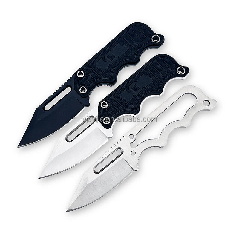 Mini Industrial Grade Survival Pocket Knife Camping Hunting EDC OEM Customizable Fixed Outdoor DIY Accessories 5Cr15MoV Nylon