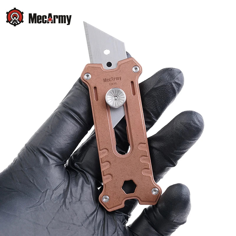 MecArmy EK16 Copper Lightweight Eco-friendly Multifunctional Pocket Utility Knife Hexagon Screwdriver Wrench Outdoor 1 Year