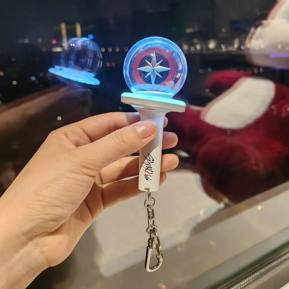 Wholesale B T S for Light Stick LED Keychain Accessories Stray Kids Character Style Portable Mini Backpack Charms Version Custom
