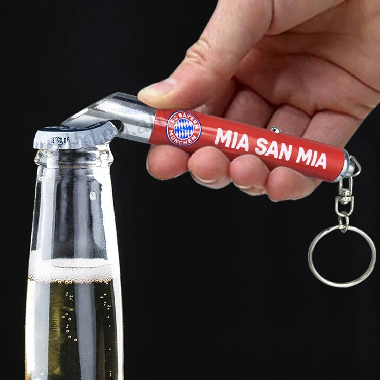 Custom Promotional Portable Metal Keychains & Carabiners with LED Logo Projector & Flashlight Bottle Openers Letterpress Printed
