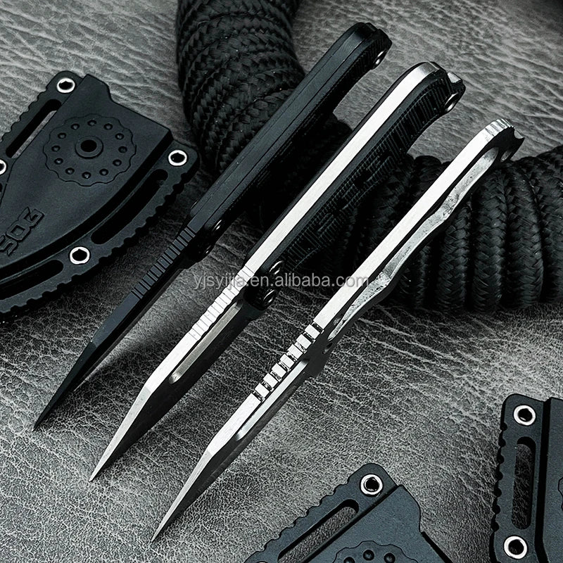 Mini Industrial Grade Survival Pocket Knife Camping Hunting EDC OEM Customizable Fixed Outdoor DIY Accessories 5Cr15MoV Nylon