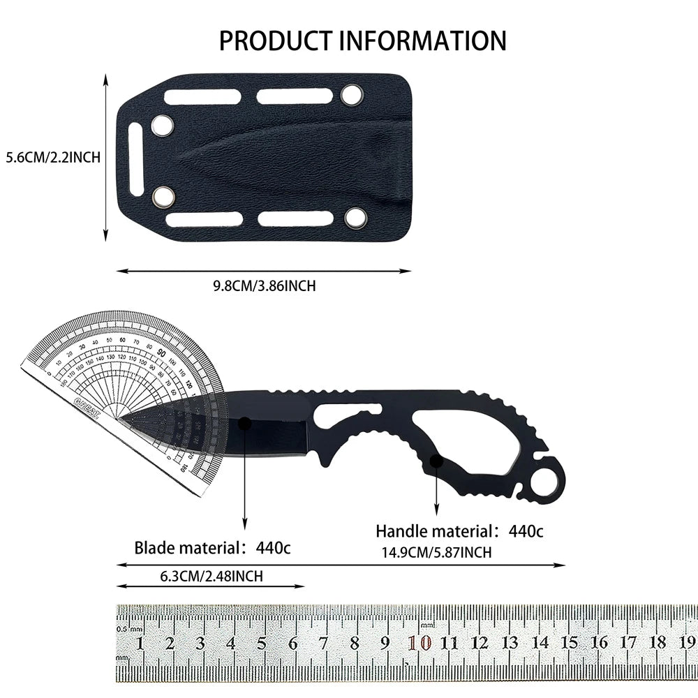 BM 101 DIY Straight Fixed Camping Knife 440C Steel Integrated Compact Portable Sharp Unpacking Mini Emergency Tools OEM