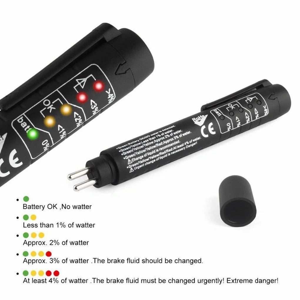 Brake Fluid Liquid Tester Pen With 5 LED Brake Fluid Tester Vehicle Diagnostic Tool for DOT3