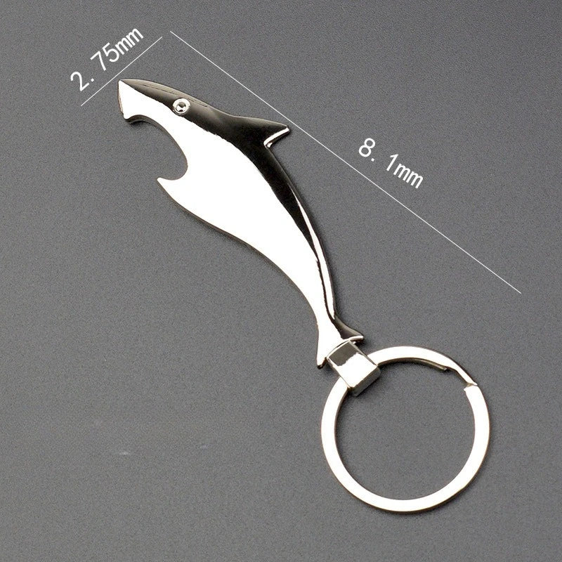 Free Personalized Glowing Stainless Steel Shark Keychain Bottle Opener Animal Theme Wedding Gift Party Favors Dad Polycarbonate