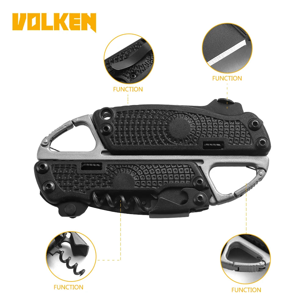 The New Multifunctional Design EDC Tool Stainless Steel Knife Outdoor Camping Multi-purpose Combination Tool