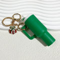 New Arrived Mini Decoration Fashion 5x9.5cm Plastic Tumbler Christmas Keychain Can Put Lipstick