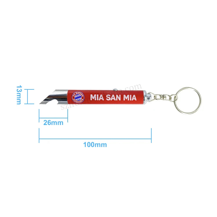 Custom Promotional Portable Metal Keychains & Carabiners with LED Logo Projector & Flashlight Bottle Openers Letterpress Printed